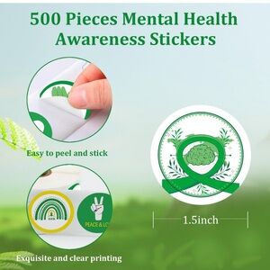 Mental Health Awareness Items, 500Pcs Mental Health Stickers 8 Designs